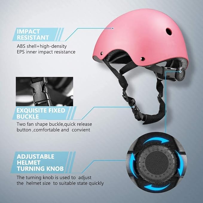 Kids Bike Helmet Protection Gear Set for Toddler Youth Adult, Bicycle Helmet Knee Pads Elbow Pads Wrist Guards for Roller Skate Skateboard Cycling Skating