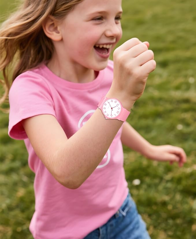 Kids Analog Watch Boys Girls, 30M Waterproof, Sports Watch for Boys, Easy to Read Children's Thin Dial Wrist Watches with Soft Band, for Ages 5-15 Kids Great Birthday Gifts Christmas Day