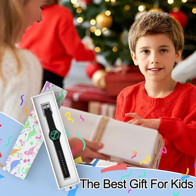 Kids Analog Watch Boys Girls, 30M Waterproof, Sports Watch for Boys, Easy to Read Children's Thin Dial Wrist Watches with Soft Band, for Ages 5-15 Kids Great Birthday Gifts Christmas Day