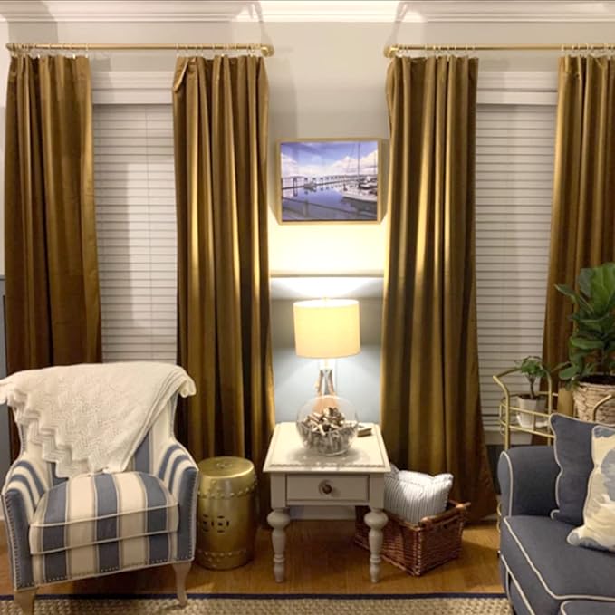 100 Pack Gold Curtain Rings with Clips, Curtain Hooks Hangers Clip Rings for Hanging Drapes Bows Hat, Drapery Rings 1.26 in I D, Fits up to 1 in Diameter Curtain Rod.