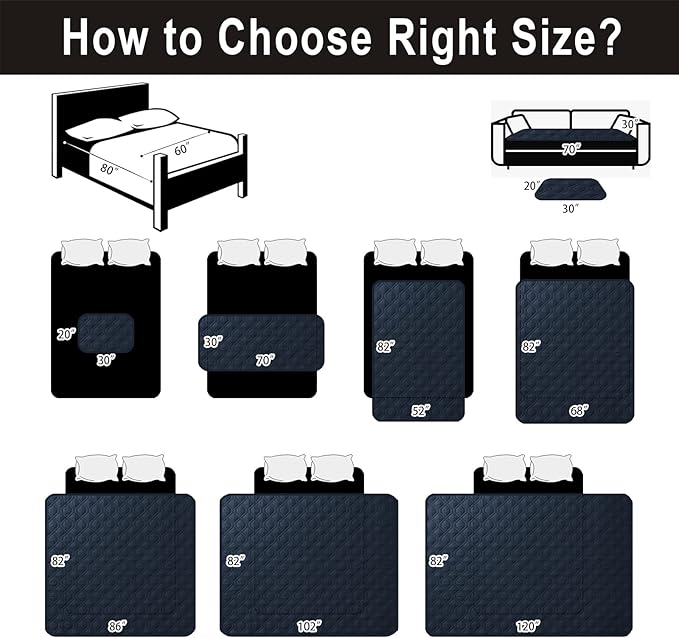 100% Waterproof Dog Bed Cover 120x82 inch Reversible Changing Pad Reusable Camping Mat for Kids/Pet/Dog/Cat Washable Geometric Embroidery Blanket Patchwork Navy+Burgundy