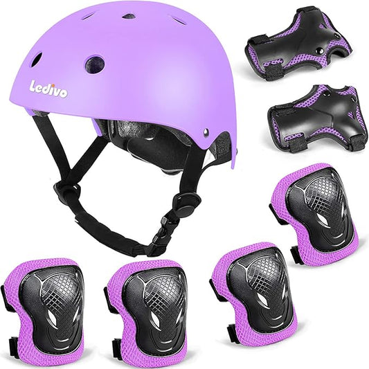 Kids Bike Helmet Protection Gear Set for Toddler Youth Adult, Bicycle Helmet Knee Pads Elbow Pads Wrist Guards for Roller Skate Skateboard Cycling Skating