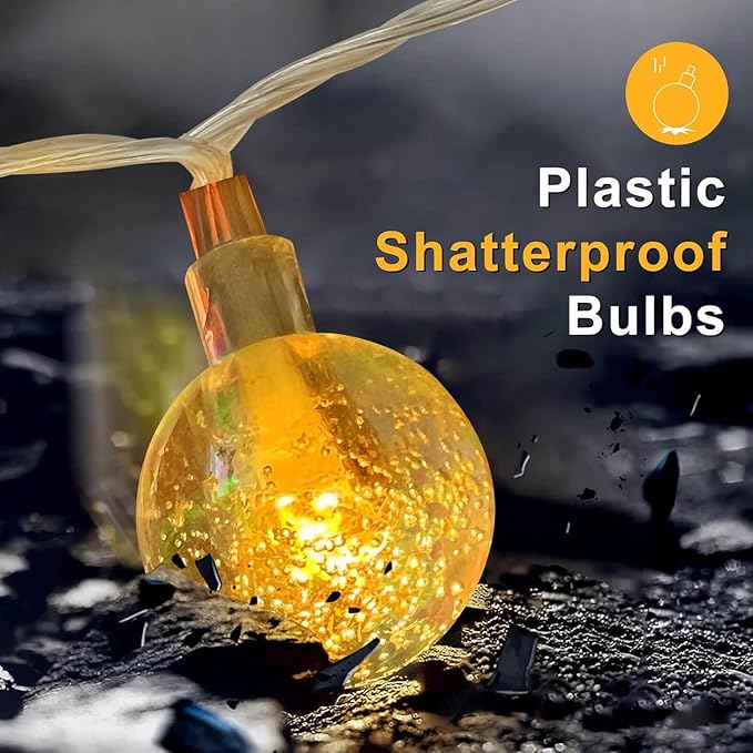 100ft Crystal Globe String Lights, Multicolor+Warm White (2-in-1) LED Fairy Lights for Indoor & Outdoor Ambiance, Plug-in Extendable Decorative Lights for Bedroom, Classroom, Dorm, Patio