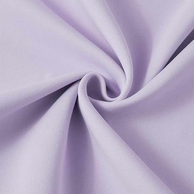 KEQIAOSUOCAI Pinch Pleats Lilac Curtains 92 Inches Long,Home Fashion Microfiber Thermal Insulated Solid Pleated Room Darkening Curtain for Bedroom (Lavender, 2 Panels, 40 Width by 92 Length)