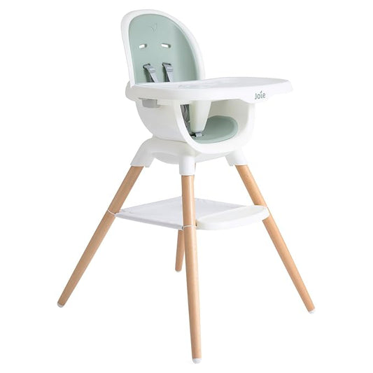 Joie Chai Multi-Mode Highchair - European Beech Wood, Convertible, 9+ Modes, Birth up to 60 lb. (Mist)