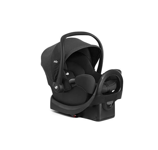 Joie Rue Lightweight Infant Car Seat & Anti-Rebound Base –Side-Impact Protection, 5-Point Harness, and UPF 50+ Canopy for Newborns and Infants (Shale)