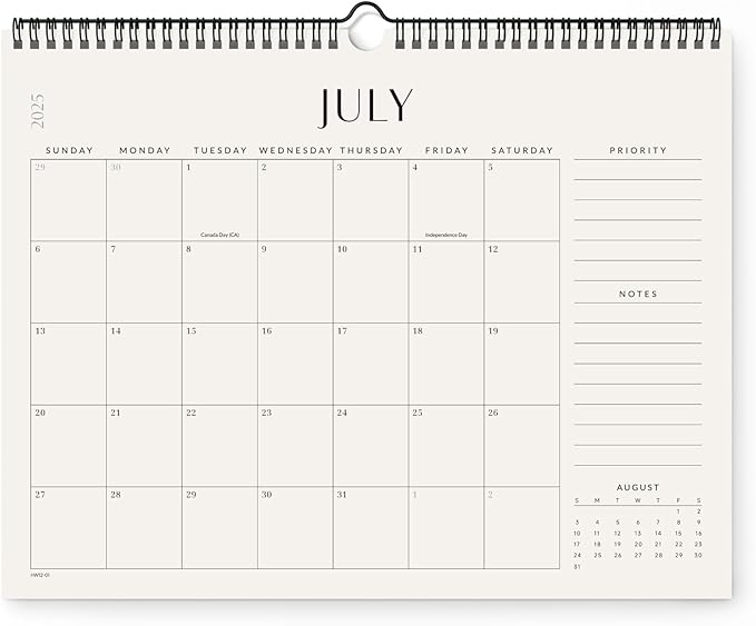 Jotsome Wall Calendar 2025-2026, Academic Monthly Wall Calendar From July 2025 to December 2026 14.2x11.2 inch for Home and Office, Easy Planning