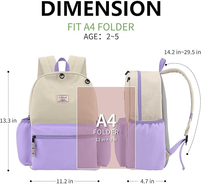 Kids Backpack for Girls: Girls Backpack 6-10 - Kindergarten Elementary School Bookbag for Girl