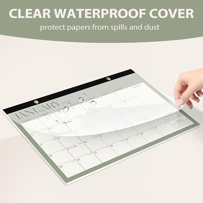 2026 Desk Calendar, Large Desktop/Wall Monthly Calendar (Jan. 2026 - Jun. 2027) 17'' x 12'' School Year Desk Planner for Teacher Family Office Supplies