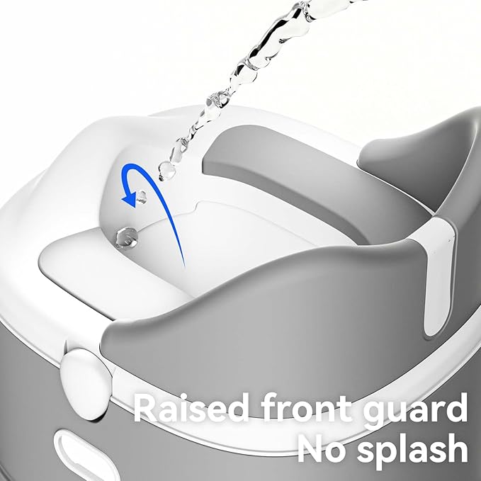 3 in 1 Toddler Potty Training Toilet Seat with Steps Ladder, Foldable Potty Train Chair Adapter for Toddlers Kids Boys Girls, Gray