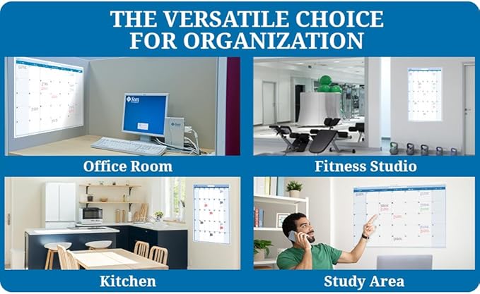 30-day Horizontal Dry-wet eraseable Wall Planner 32" x 48" Sunday -Saturday