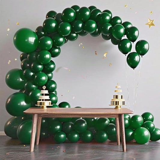 140pcs Night Green Round Balloons Different Sizes 18 12 10 5 Inch Latex Balloons for Arch Decoration Party Balloon Kit for Graduation Birthday Party Wedding Balloon Baby Shower Decoration