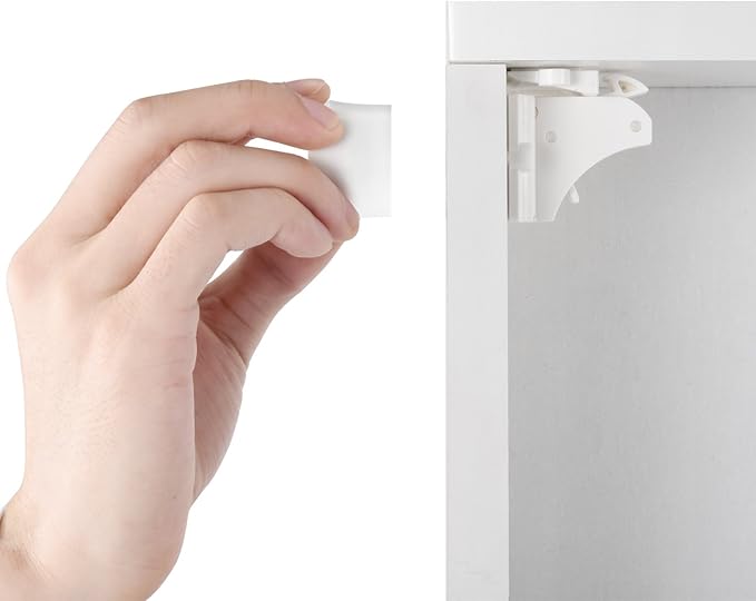 2 Pack Vmaisi Magnetic Cabinet Locks Keys - Extra Stronger Baby Proofing Magnet Drawer Replacement Keys (2)