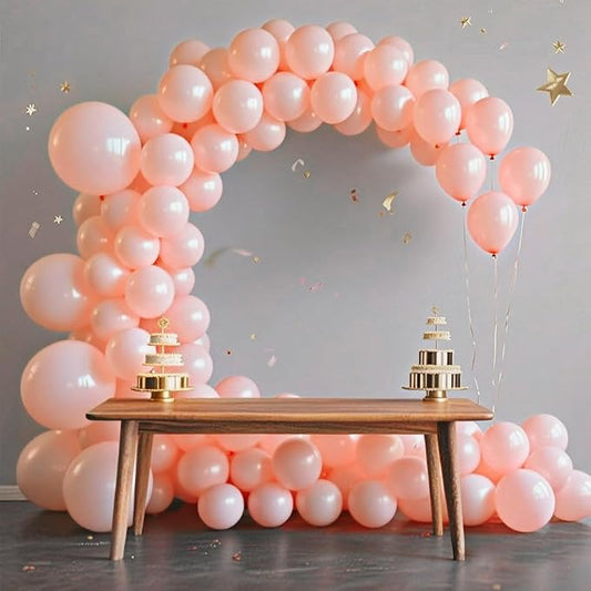 140pcs Pastel Pink Round Balloons Different Sizes 18 12 10 5 Inch Latex Balloons for Arch Decoration Party Balloon Kit for Graduation Birthday Party Wedding Balloon Baby Shower Decoration