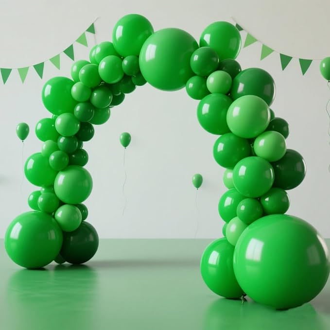 140pcs Dark Green Round Balloons Different Sizes 18 12 10 5 Inch Latex Balloons for Arch Decoration Party Balloon Kit for Graduation Birthday Party Wedding Balloon Baby Shower Decoration