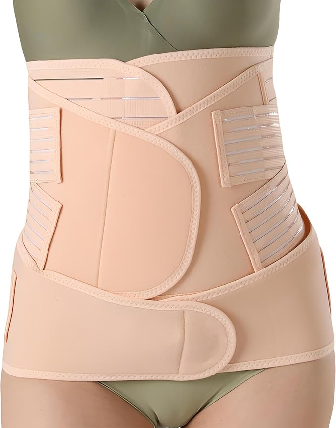 3 in 1 Postpartum Belly Band Post Partum for Women Abdominal Binder Surgery C Section Recovery Stomach Belly Wrap Belt