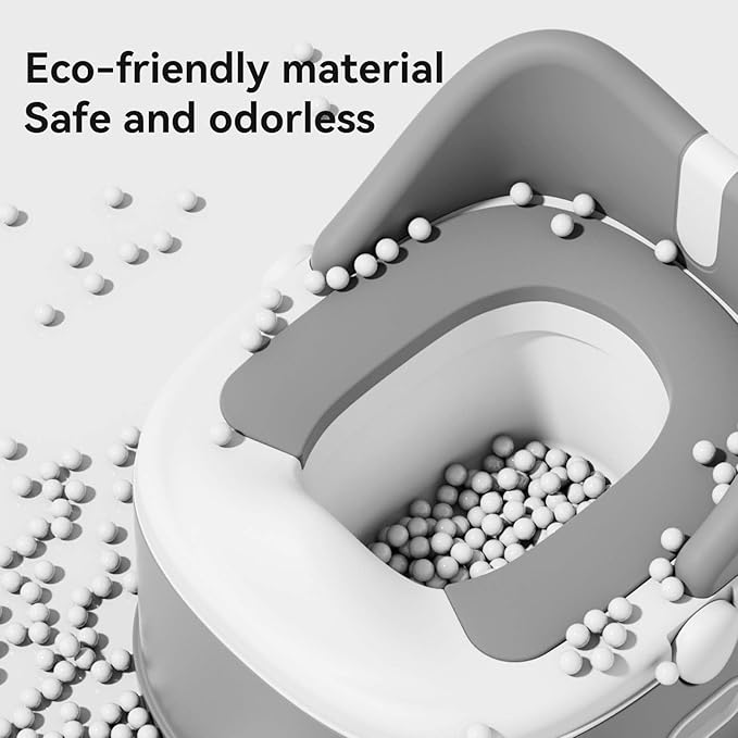 3 in 1 Toddler Potty Training Toilet Seat with Steps Ladder, Foldable Potty Train Chair Adapter for Toddlers Kids Boys Girls, Blue