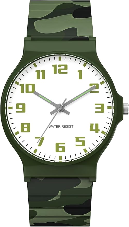 Kids Analog Watch Boys Girls, 30M Waterproof, Sports Watch for Boys, Easy to Read Children's Thin Dial Wrist Watches with Soft Band, for Ages 5-15 Kids Great Birthday Gifts Christmas Day