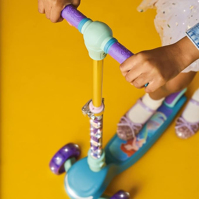 Jetson Character Kids Kick Scooter, LED Lights on Stem & Light-Up Wheels, Lightweight Frame, Height-Adjustable Handlebar, Lean-to-Steer System, Easy-Fold Mechanism