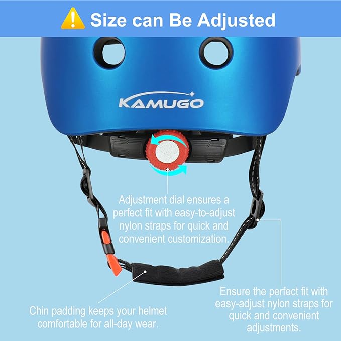 KAMUGO Toddler Helmet Kids Bike Helmet for Girls Boys Ages 2-8 Years,Toddler Bicycle Helmet Suitable for Skateboard Scooter Roller Skating Inline Roller Skating