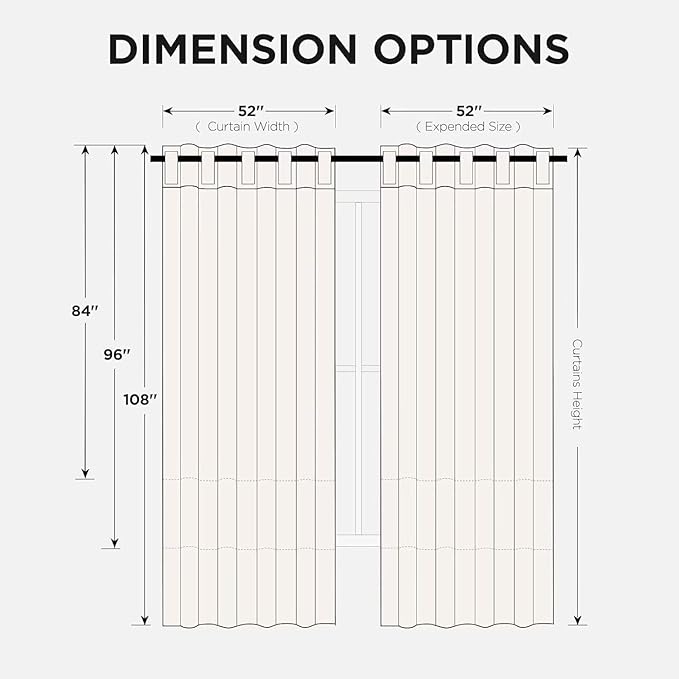 Joydeco Blackout Curtains 96 Inches Long for Bedroom, Thermal Insulated Black Out Curtains 2 Panels Set, Room Darkening Drapes for Living Room Window (W52 x L96 Inch, Burgundy Red)