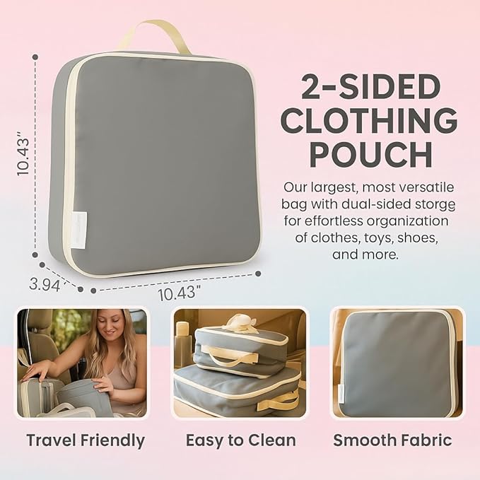 4-in-1 Baby Diaper Bag Organizer Set – Travel Packing Cubes for Baby Essentials, Newborn Must Haves, Diaper Bag Accessories, Wipes Pouch, Snack Pouch – For Boys, Girls, and On-the-Go Parents