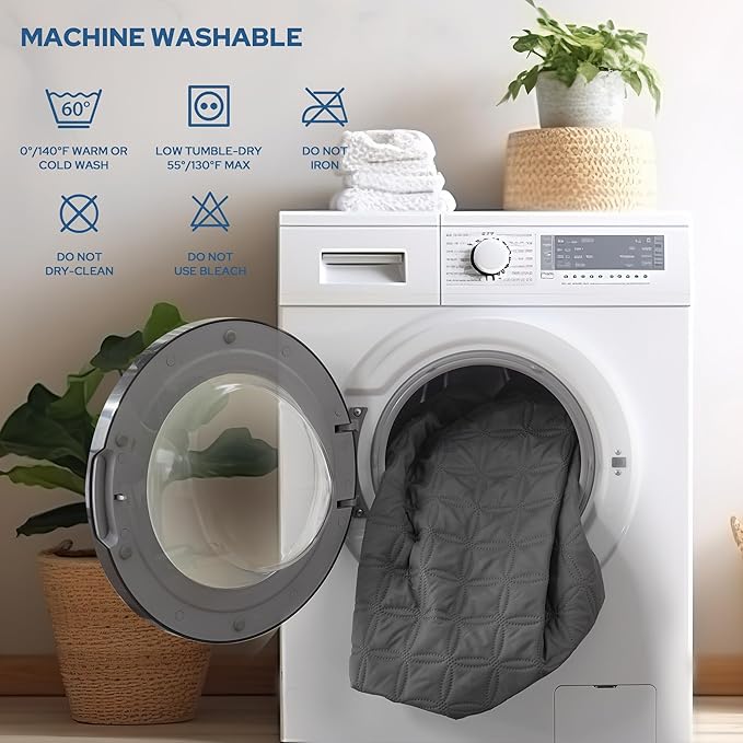 2 Pack Waterproof Mattress Protector, Full Size Mattress Pad with Deep Pocket 6"-15" Depth, Soft Breathable Dirt-Proof Single Bed Mattress Cover for Bedroom, Dorm Room (Gray)