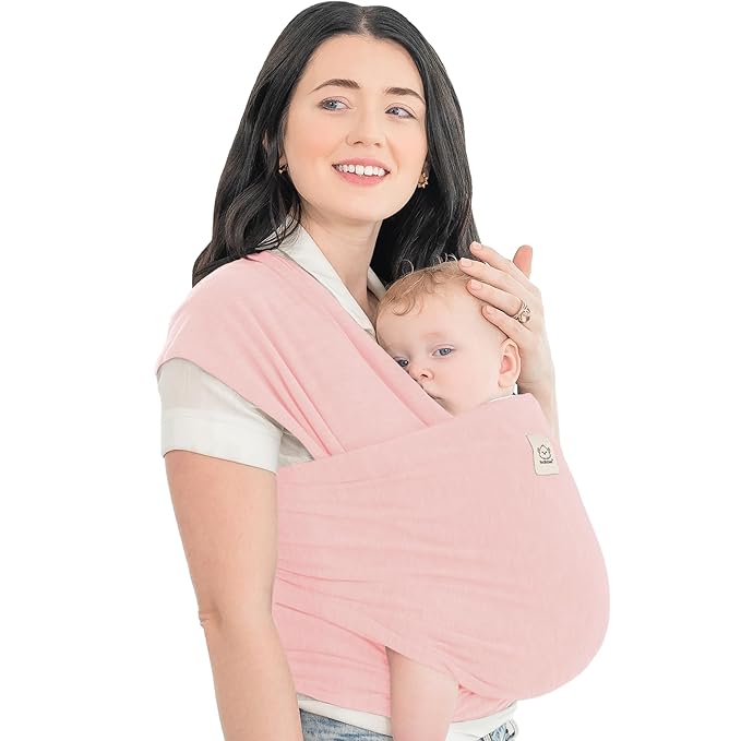 KeaBabies Baby Wrap Carrier - All in 1 Original Baby Carrier Newborn to Toddler Sling, Easy to Wear, Hands Free Bonding, Lightweight, Breathable Infant Wraps (Dusty Pink)