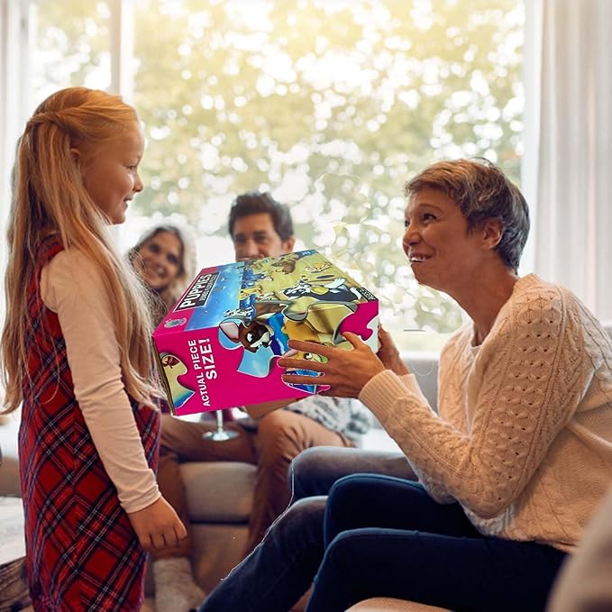 Jumbo Floor Puzzle for Kids, Large Jigsaw Puzzles 35 Piece for Kids Ages 3-5,Preschool Learning & Education Toys, Gifts for 4-8 Year Old Boys and Girls (Dog Animals)