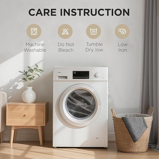 Joydeco Blackout Curtains 63 Inches Long 2 Panels Burg, Room Darkening Curtains for Bedroom, 100% Black Out Textured Thermal Drapes Privacy Protection 2 Panels Set(W52 x L63 Inch, Grey)