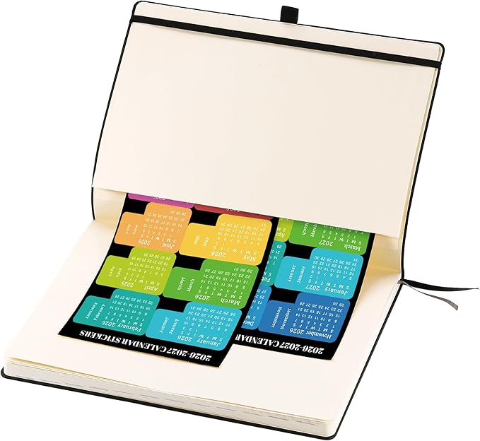 2026 Planner - JAN 2026 - DEC 2026, Planner Weekly and Monthly, Calendar Planner, 8.5" x 11", Leather Cover Planner with Thick Paper, Back Pocket with Notes Pages, Black