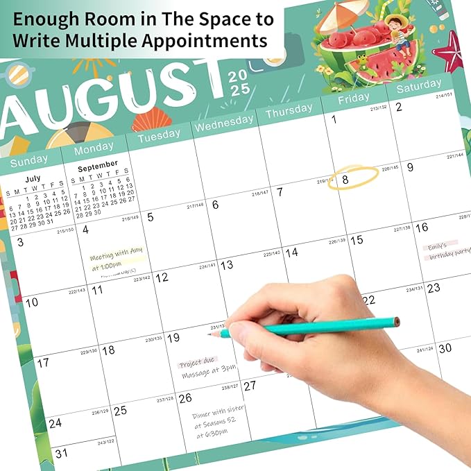 2025-2026 Magnetic Fridge Calendar 18 Monthly Magnetic Calendar for Refrigerator 2025-2026 Wall Calendar Planner Runs from July 2025 Until December 2026 Easy Organizing Markers Tearable (Festive)