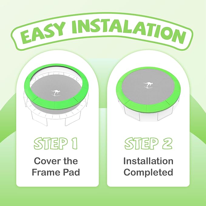 Kangaroo Hoppers Universal 12/14/15FT Trampoline Replacement Safety Pad, Waterproof Surround Spring Foam Cover for Round Frame