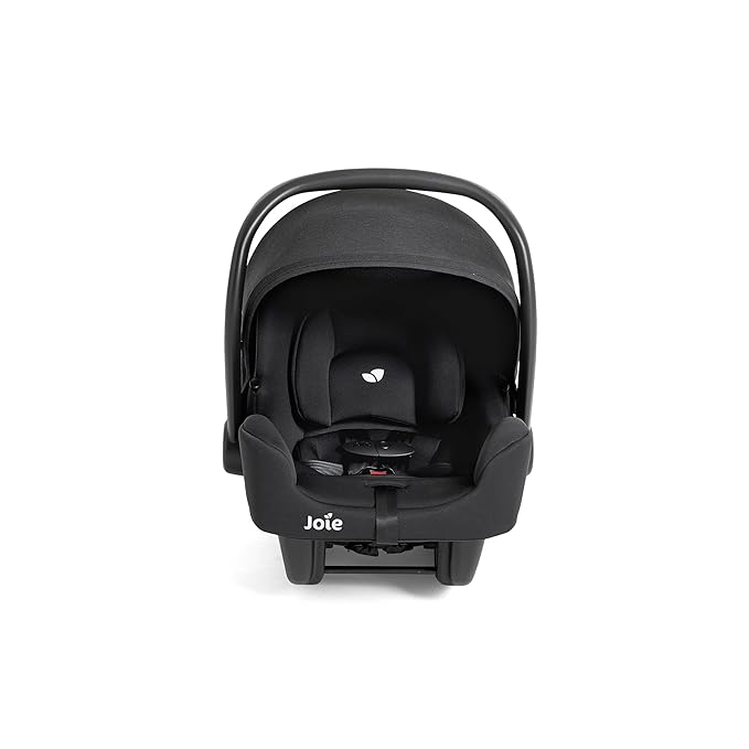 Joie Rue Lightweight Infant Car Seat & Anti-Rebound Base –Side-Impact Protection, 5-Point Harness, and UPF 50+ Canopy for Newborns and Infants (Shale)