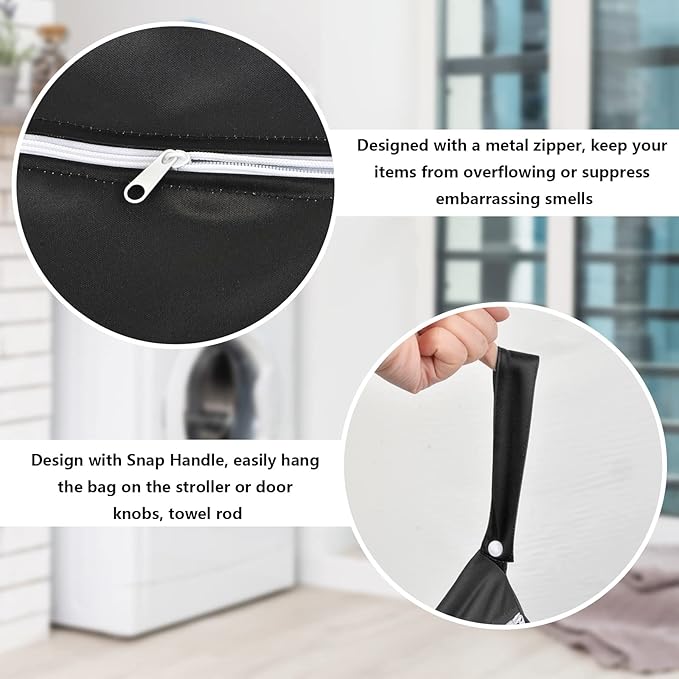 2 Pcs Large Travel Laundry Bags - Waterproof Wet Dry Bags for Gym Clothes, Swimming, Yoga