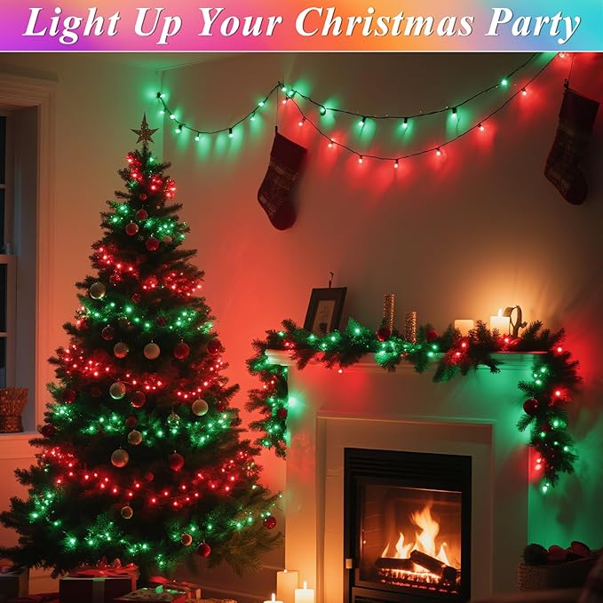 164FT Christmas Lights Outdoor, 35 Colors Changing 500 LED String Lights Green Wire Remote Timer, Waterproof Halloween Light for Indoor Outdoor Holiday Party Xmas Tree Wedding Decor
