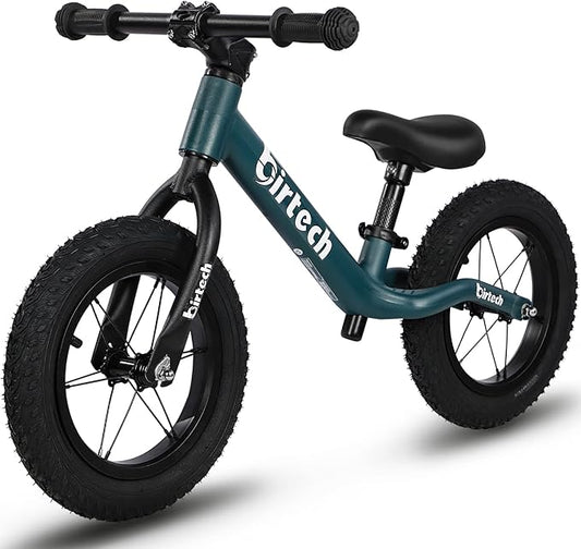 12" Balance Bike for 2, 3, 4, 5 Year Old Boys and Girls, Lightweight Nylon Frame Toddler Training Bike No Pedal Bikes for Kids with Adjustable Seat and Air Tires