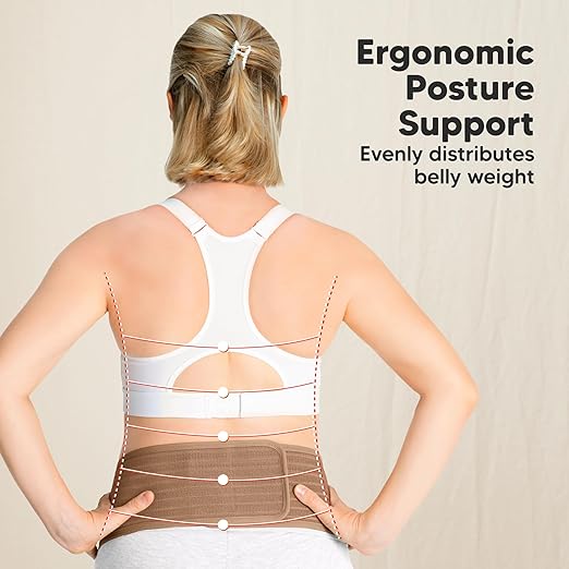 KeaBabies Maternity Belly Bands for Pregnant Women - Soft & Breathable Pregnancy Belly Support Band, Adjustable Maternity Belt for Back, Pelvic Support, Comfortable, Easy to Use (Warm Tan, M/L)
