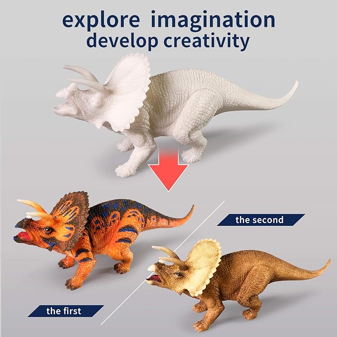 3D Dinosaurs Painting Kit with 12 Dinos for Kids Age 3-15, Arts and Crafts Kits Drawing Toys with Dinosaurs Set Creativity Gifts for Boys and Girls