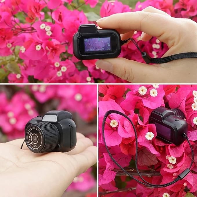 Keychain Camera, World's Smallest 1080P HD Mini Camera, Retro Portable Mini, 100 Mins Battery Life, for Students, Kids (64G)