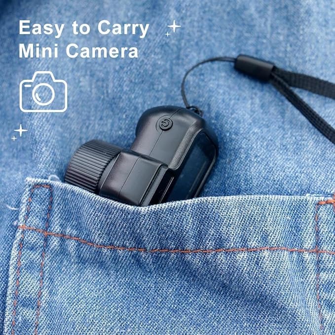 Keychain Camera, World's Smallest 1080P HD Mini Camera, Retro Portable Mini, 100 Mins Battery Life, for Students, Kids (32G)