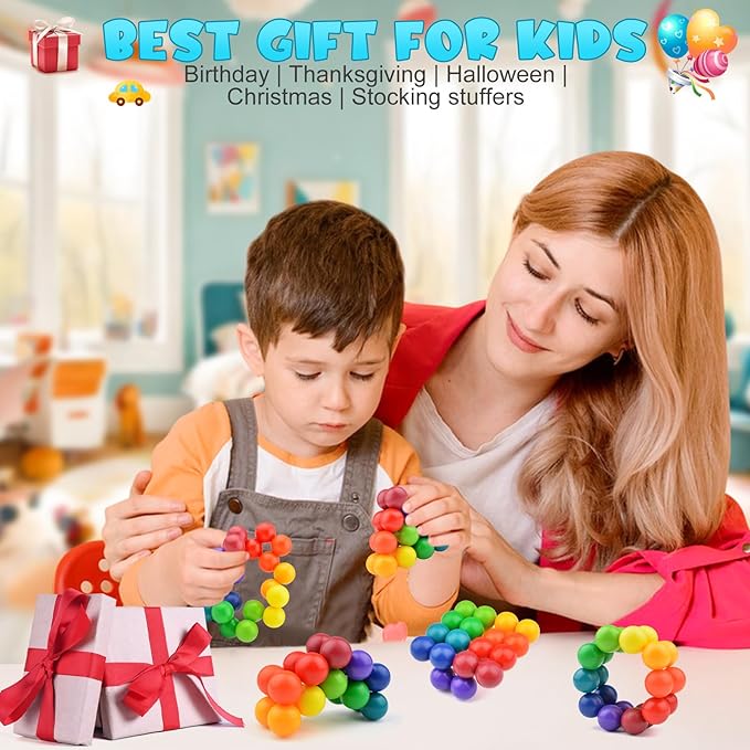 2PCS Autism Sensory Toys for Autistic Children , Sensory Fidget Toys for Adults Kids, Autism Toys for Toddlers 3-4, Travel Toys Present for Kids Ages 3 4 5 6 7+ ,Stocking Stuffers Present(A)
