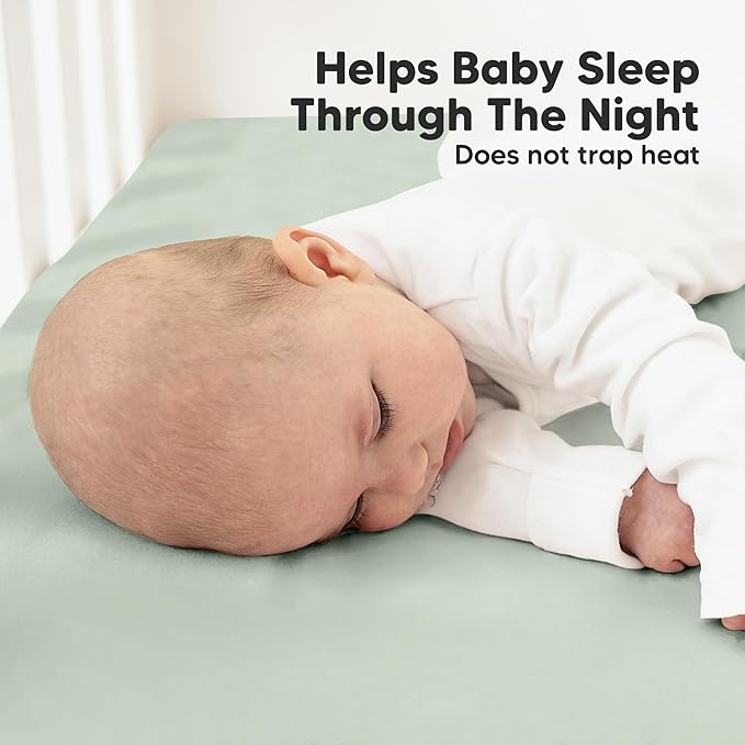 KeaBabies 2-Pack Organic Crib Sheets for Boys, Girls - 52x28 Fitted Crib Mattress Sheet Neutral, Breathable Jersey Cotton Cover for Baby Bed, Toddler Mattress, Soft & Cute Prints (Sage)