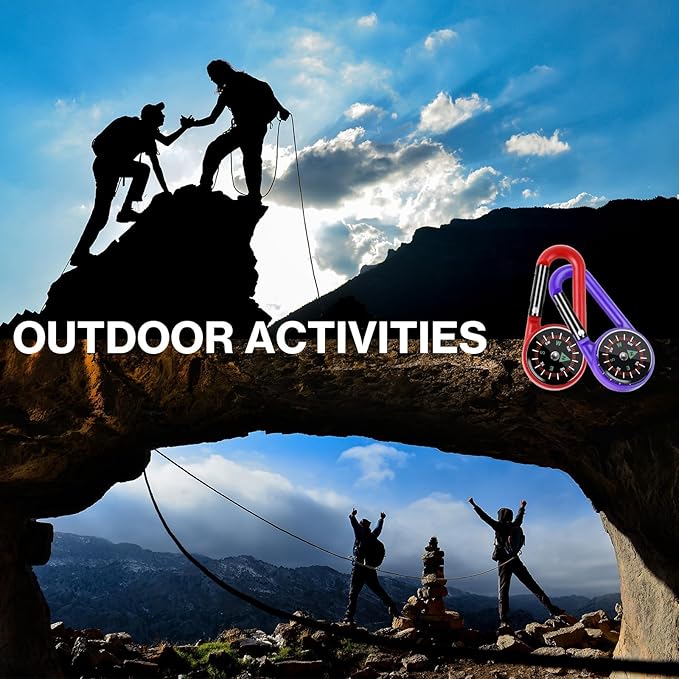 12 Pcs Mini Compass Keychain for Kids Bulk, Small Pocket Magnetic Compass Survival Hiking for Outdoor Survival Camping Party Backpacking Accessory