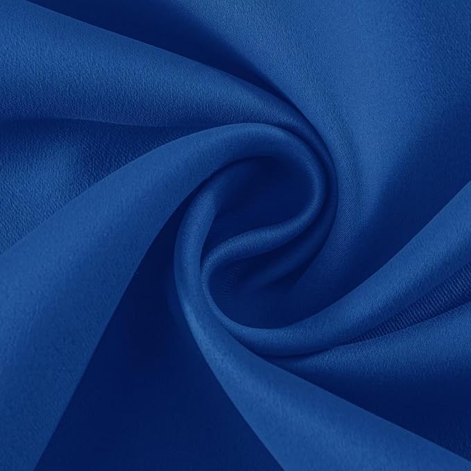 Joydeco Royal Blue Custom Solid Single Blackout Curtain for Bedroom and Living Room, Grommet Thermal Insulated Room Darkening Curtain 1 Panel (Custom Size,Royal Blue)