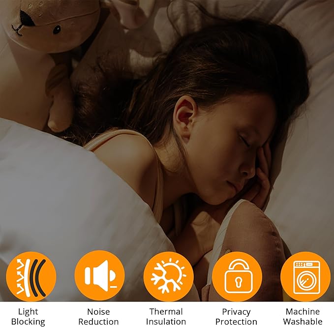 100% Blackout Curtains for Kids - Adorable Dinosaur & Unicorn Pattern, 2Panels, Each W52xL84, Thermal Insulated Noise-Reducing Drapes for Nursery, Bedroom, Playroom - Fun & Colorful Design