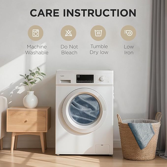 Joydeco Light Blue Blackout Curtains 108 Inches Long, Extra Long Curtains 108 Inch Length 1 Panel for Bedroom, Thermal Insulated Linen Black Out Curtains with Grommets(100x108, Light Blue)