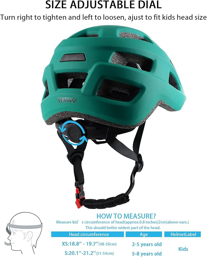 Kids Bike Helmet for Ages 1-8 Years, Adjustable Toddler Boys and Girls Helmets, Lightweight Child Infant Bicycle Cycling Scooter Sports Helmet 48-54cm