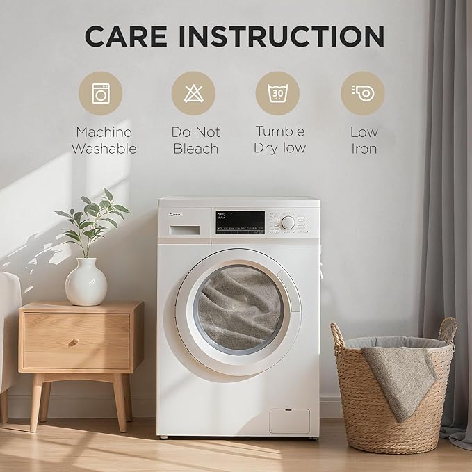 Joydeco Blackout Curtains 108 Inches Long 2 Panels Burg, Room Darkening Curtains for Bedroom, 100% Black Out Textured Thermal Drapes Privacy Protection 2 Panels Set(W52 x L108 Inch, Linen)