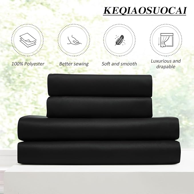 KEQIAOSUOCAI Extra Wide Black Pinch Pleated Curtains 100 x 90, Thermal Insulated Noise Cancelling Living Room Drapes 90 Inches Long, Patio Sliding Glass Door Window Curtain 2 Panels